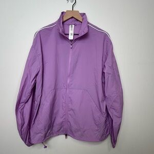 Fabletics Lavender Zip-Up Windbreaker Jacket Size M